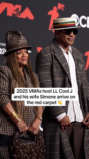 2025 VMAs host LL Cool J and his wife Simone arrive on the red carpet 👏 | Billboard