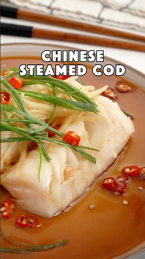 Cantonese style steamed cod fish #fish #cod