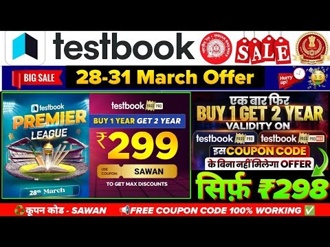 testbook pass pro coupon code | testbook Buy 1 Get 2 Year offer | testbook 28 march today offer