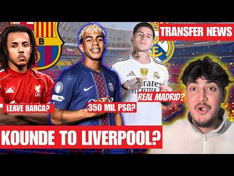 PSG 350 MIL BID FOR LAMINE YAMAL!!🤯 KOUNDE To LIVERPOOL??🚨Enzo to Real Madrid!!🔥 TRANSFER UPDATE🚨