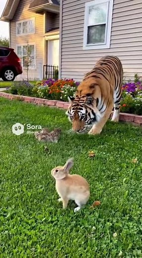 Brave Mother Rabbit Fights Off a Tiger to Protect Her Babies