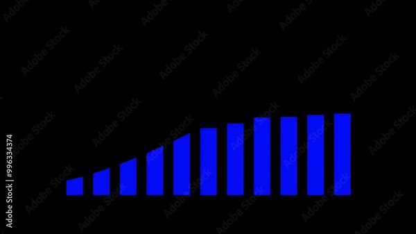 Business growth concept in graph chart showing marketing sales profit increasing to future target . growing business concept. Clean Hi-tech style technology chart with a grid
