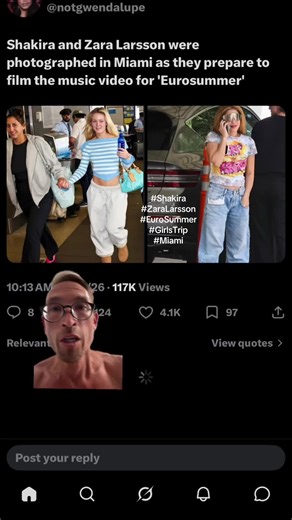 #fyp #zara #shakira #eurosummer #musicvideo Zara Larsson and Shakira were spotted in Miami to film the music video for the lead single of Zara Larsson’s new remix album girls trip