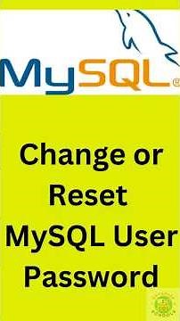 How to Change or Reset MySQL User Password Using ALTER Statement & MySQL Workbench | MySQL password