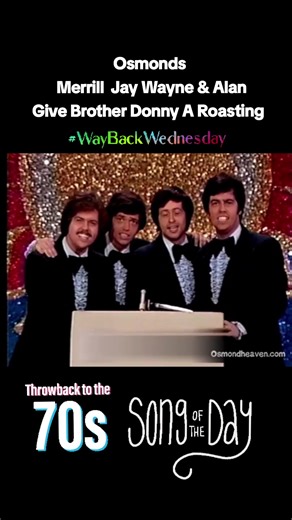 The Osmonds Sing Roasting Song for Brother Donny in 1977 | Funny Throwback Moment