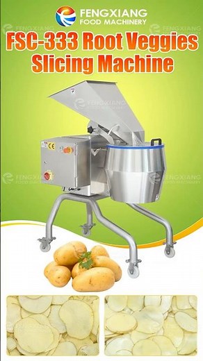 FSC 333 Large Capacity Potato Slicing Machine| Flat and Crinkle Chip Cutting Machine