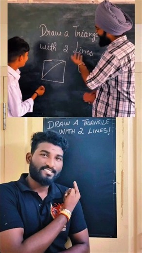 Draw a triangle 📐 with 2 lines🧠⁉️🤔#shorts#song#trending#views#game#playing#youtube#reels#puzzle#gana