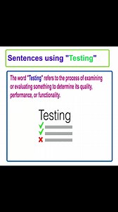 3.9K views · 49 reactions | Meaning of "Testing" with example sentences Learn English Vocabulary Learn English speaking #dailyenglish #englishlearning #englishvocabulary #englishteacher #SentenceStructure #advancedenglish #englishclass #englishtips #English #testing | English Learning | Facebook