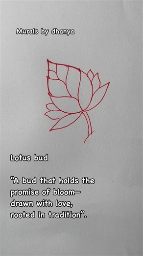 LOTUS BUD in kerala mural painting A lotus in waiting… embodying purity and potential. #keralamurals #arttutorials✏️🎨 #arttutorials #traditionalart #spiritualsymbolism #keralamuralpaintings #lotusbud #lotus #lotuspractice #mindfulart #mindfulartist #dailyart #ɪɴsᴛᴀᴅᴀɪʟʏ #artteacher | Dhanya Unnikrishnan