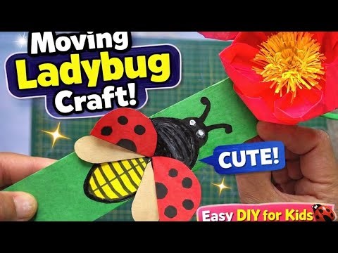 “Adorable Moving Ladybug 🐞 | Easy DIY Paper Craft for Kids”