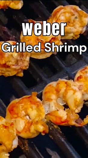 Perfect 7-Minute Weber Grilled Shrimp Recipe #webergrill #shorts