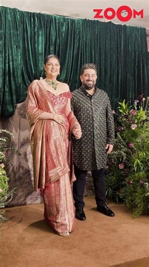 Anshula Kapoor TIGHTLY holds husband Rohan Thakkar's hand as they arrive for their reception #shorts