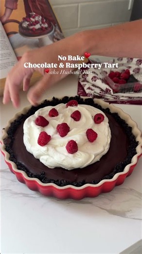 No Bake Chocolate & Raspberry Tart aka My Husband Tart