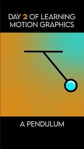 Day 2 of Learning Motion Graphics - Pendulum 🕰️ #motiongraphics #aftereffects