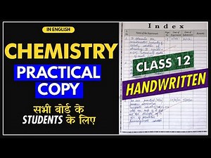 CHEMISTRY Practical COPY Class 12th 2025🔥CHEMISTRY Practical File🔥Look at it quickly and write it...