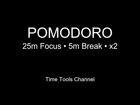 Pomodoro Timer (25m Focus / 5m Break) – 2 Cycles | With Alarm