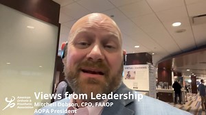 In the second Views from Leadership address of 2024, AOPA President, Mitchell Dobson, CPO, FAAOP provides specifics around AOPA’s plans to create a vision and roadmap for all of O&P. As a reminder, we have shifted from a written Views from Leadership column published in the O&P Almanac to video updates that will be sent throughout the year. Take a few minutes to hear about AOPA's plans. #WeAreOandP | American Orthotic and Prosthetic Association | Facebook