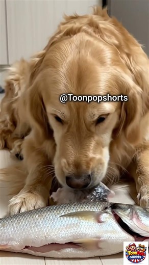 Funny Dog Eating Raw Fish 😂 | Crazy Pet Moments #Shorts #dogvideo