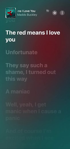 The Red Means I Love You — Madds Buckley Song Lyrics
