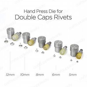Hand Press Die for Double Cap Rivets Setter Snap Setting Tools for Double Cap Rivets Die Mould 5-10, 12mm | Craft Supplies DIY - Etsy