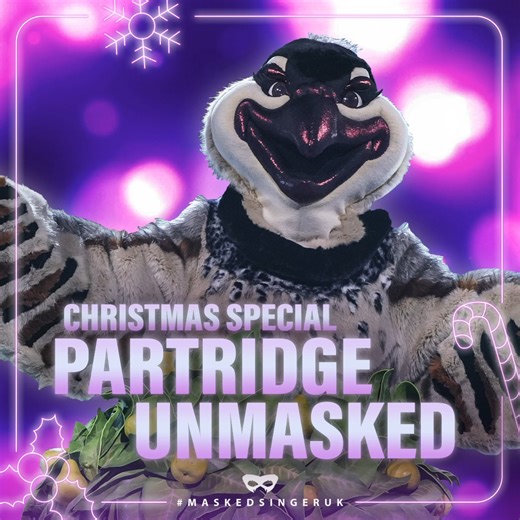 🌟👏 Let the JINGLE BELLS RING for #PARTRIDGE!! The festive champion of The Masked Singer: Christmas Special 2023! 🎭🏆 Your performances were an absolute JOY to watch! 🎁🎤🐦 #MaskedSingerUK 🎅 | The Masked Singer UK