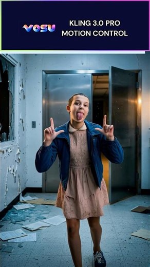 KlingAI 3.0 motion control with Stranger Things cast 💃 #klingai