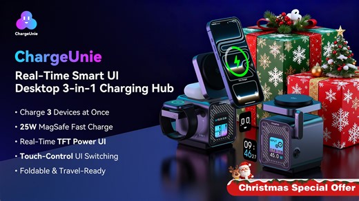 ChargeUnie: Real-Time Smart UI Desktop 3-in-1 Charging Hub