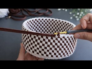 This Crochet Basket Looks Expensive! 🤎 Easy & Stylish Tutorial.