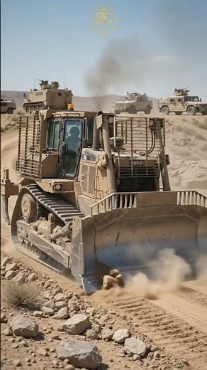 The Israeli Armored D9R is a heavily protected combat engineering bulldozer