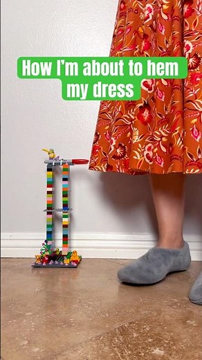 😎 Using what’s available to construct a hemming device for my memade dress! McCalls 8215