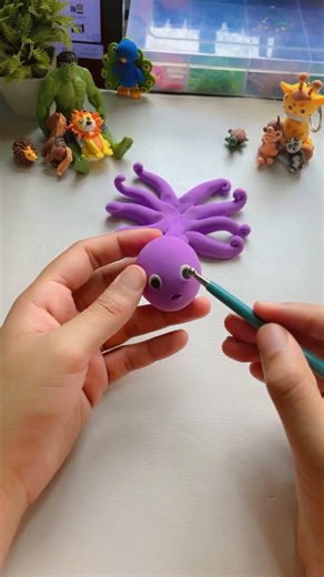 Octupus Clay Tutorial | #shorts #clayart #polymerclay
