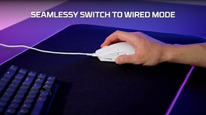 HyperX Pulsefire Haste 2 Gaming Mouse Wireless RGB Rechargeable 100 Hour Battery Life 26K Sensor Lightweight 61g 2.4Ghz Bluetooth Wired 6 Buttons for PS5 PS4 Xbox PC Gaming Mice, Black (Renewed)