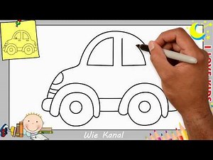 Auto zeichnen lernen einfach schritt für schritt für anfänger & kinder 10