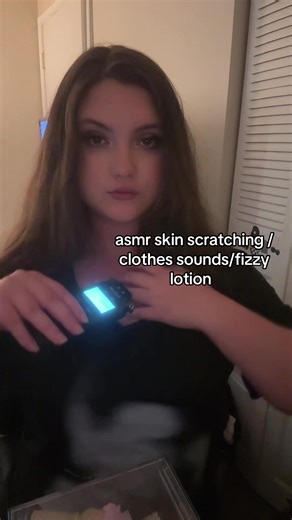 asmr skin scratching / clothes sounds/fizzy lotion #asmr #asmrclothesscratching #foryou #fyp #foryoupage