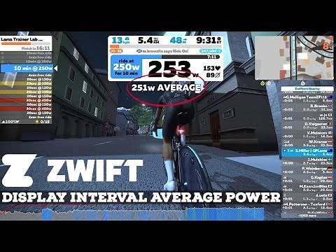 Zwift Workouts: Display Average Power in Custom Workout Intervals
