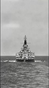Stern view of the USS Nevada (BB-36) as she prowls off Cherbourg, 1944. #military #ship #navy #ww2 | I love Warships