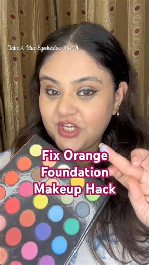 Make Orange Foundation Match Your Skintone🎨✨#makeuphacks #beautyhacks #shorts