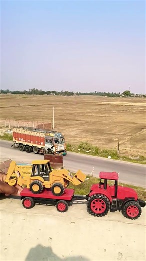 Tiny Tractor vs Real Truck 😱 Who Wins? | Mini Construction Toys in Real World!