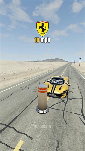 Ferrari Crash Test Different Speed 💥 #beamngdrive #ferrari