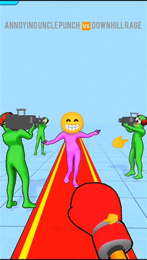 Annoying Uncle Punch vs Downhill Rage 😂 | Funny Mobile Game Moments #shorts