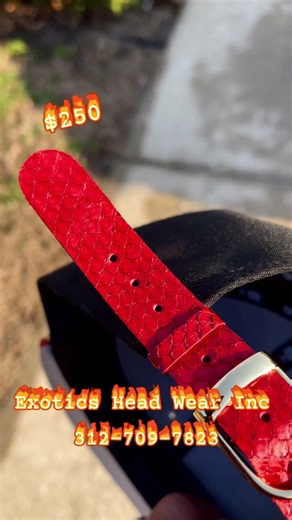 Call/text 313-709-7823 for your custom made Python Strapbacks