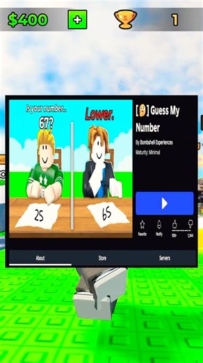 GUESS MY NUMBER…🤔 #roblox