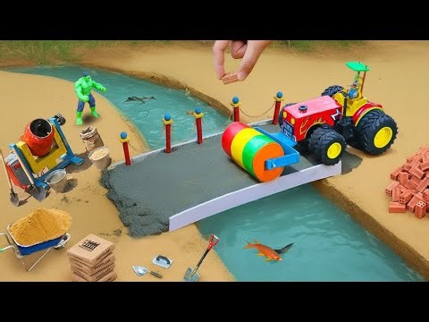 DIY Mini Truck Builds Strong Cement Bridge | Creative Engineering Construction Project