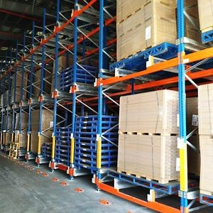 [Hot Item] Warehouse Deep-Lane Oversize Pallet Storage Rack with Rail-Guided Autonomous Shuttle System