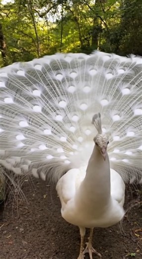 139K views · 7.3K reactions | Rare Albino Peacock Displaying Its...