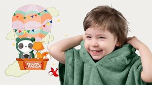 Fuchs&Panda® Badeponcho Kinder EXTRA warm, weich & kuschelig (100% Bambus) | Badeponcho Baby | Handtuch Poncho Kinder mit toller Geschenkverpackung (Kupfer-grün)