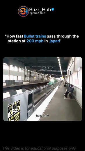 Blink and You’ll Miss It - Japan’s Shinkansen at 200 MPH! 🚅⚡. #bullettrain #japantechnology #viral