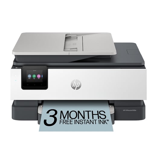 Open Box HP OfficeJet 8122e Wireless All-in-One Color Inkjet Printer, Scanner, Copier, ADF, 3 months Instant Ink