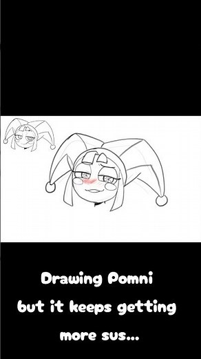 drawing Pomni but it keeps getting more sus... #pomni #theamazingdigitalcircus #fanart #drawing