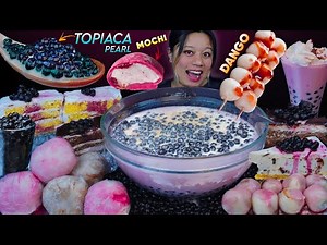 Delicious Japanese & Taiwanese Desserts Mukbang ASMR 🍡🍰🧋 | Mochi, Boba, Dango, Cheesecake & More